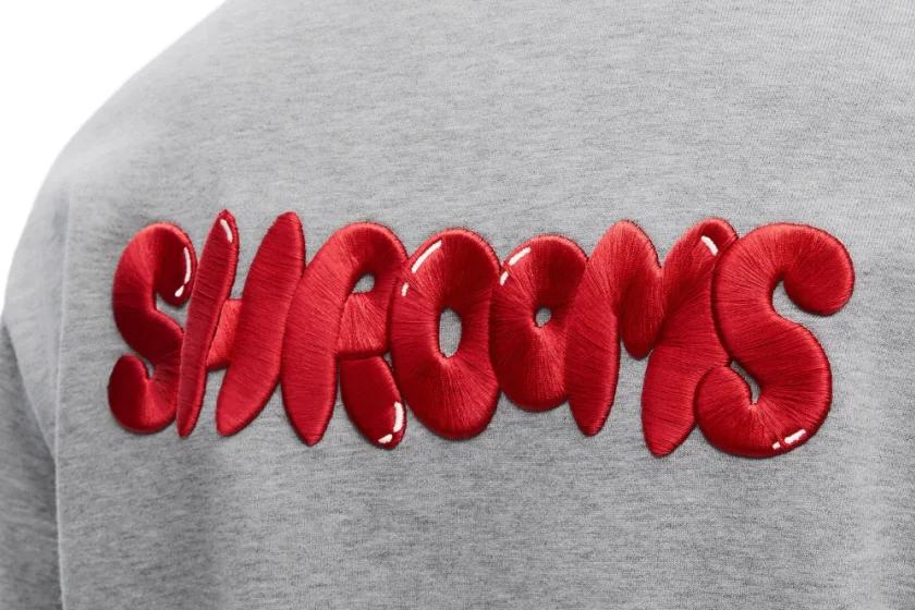 3D embroidery stitches on custom garments