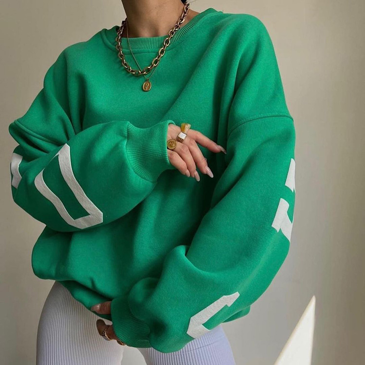 Sweatshirts à Col Rond Oversize