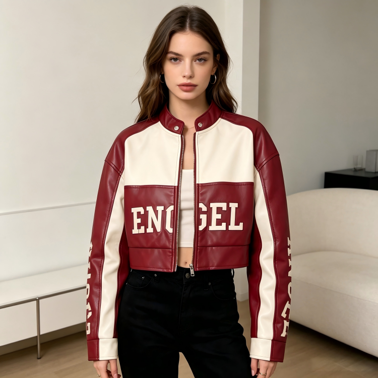 Damen Leder Bomberjacken