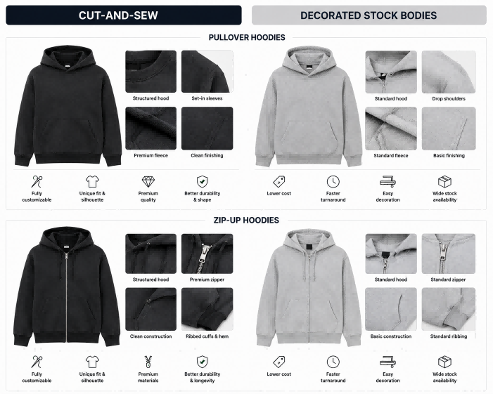 Men's toothbrush stitch embroidery hoodie custom streetwear