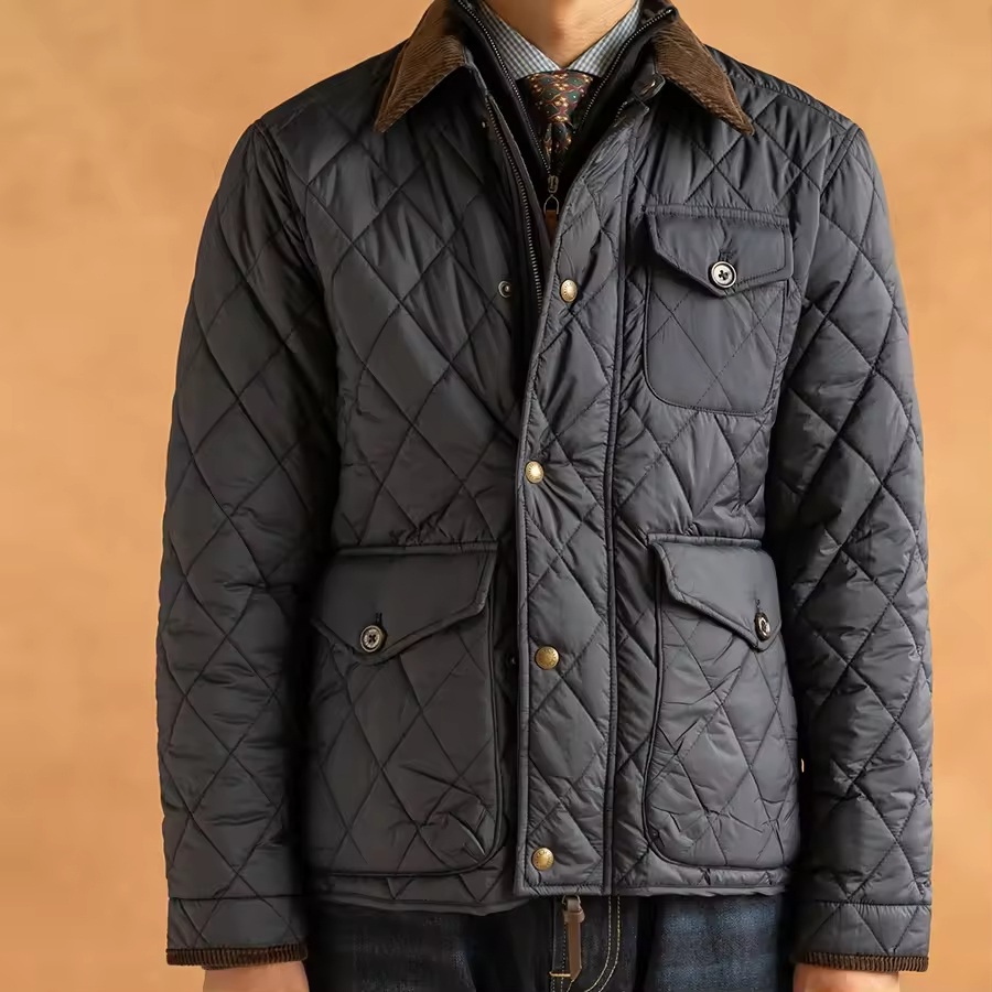Fleece lined quilted utility jacket supply