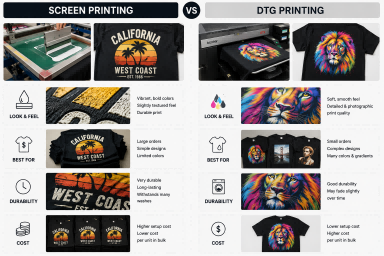 Heavy layer screen print on custom clothing
