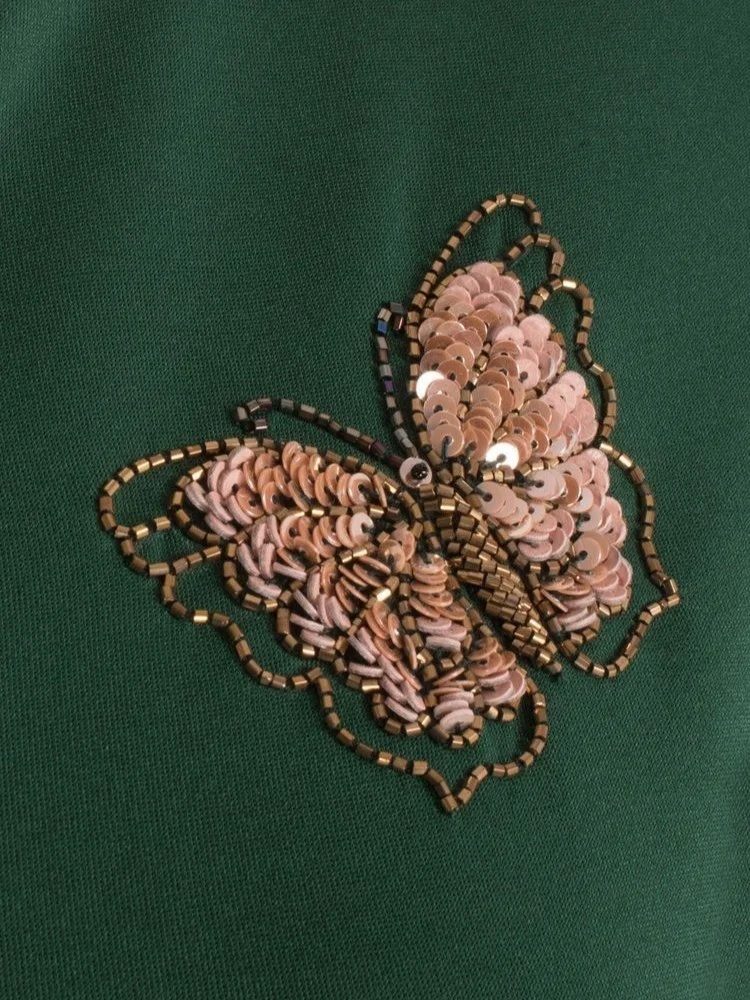 Bead and sequin embroidery patterns for apparel