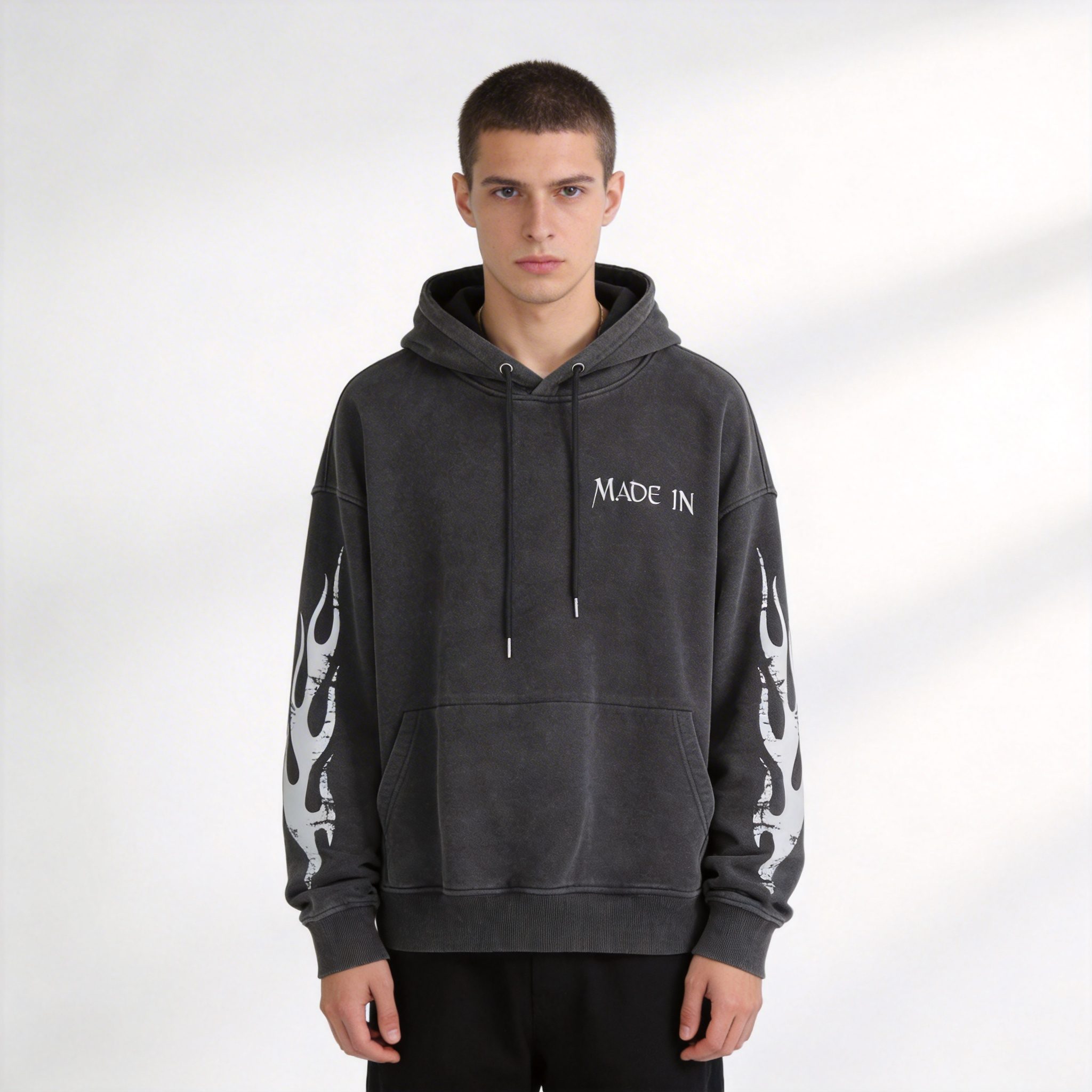 Fleece fabric textile for hoodie manufacturing