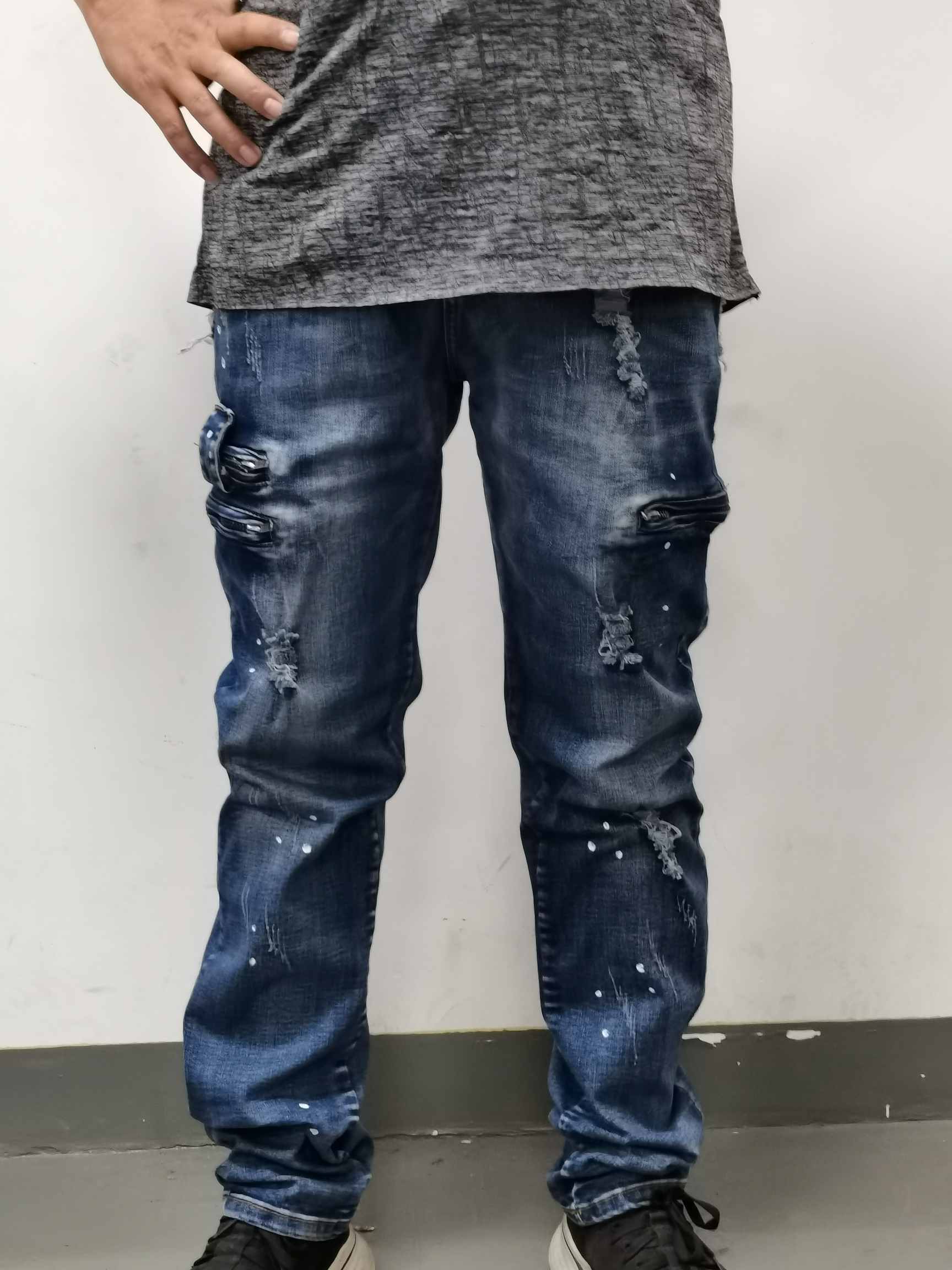 Custom fit blue jeans manufacturing