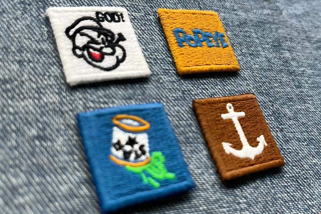 Custom embroidery patches for pants and apparel decoration