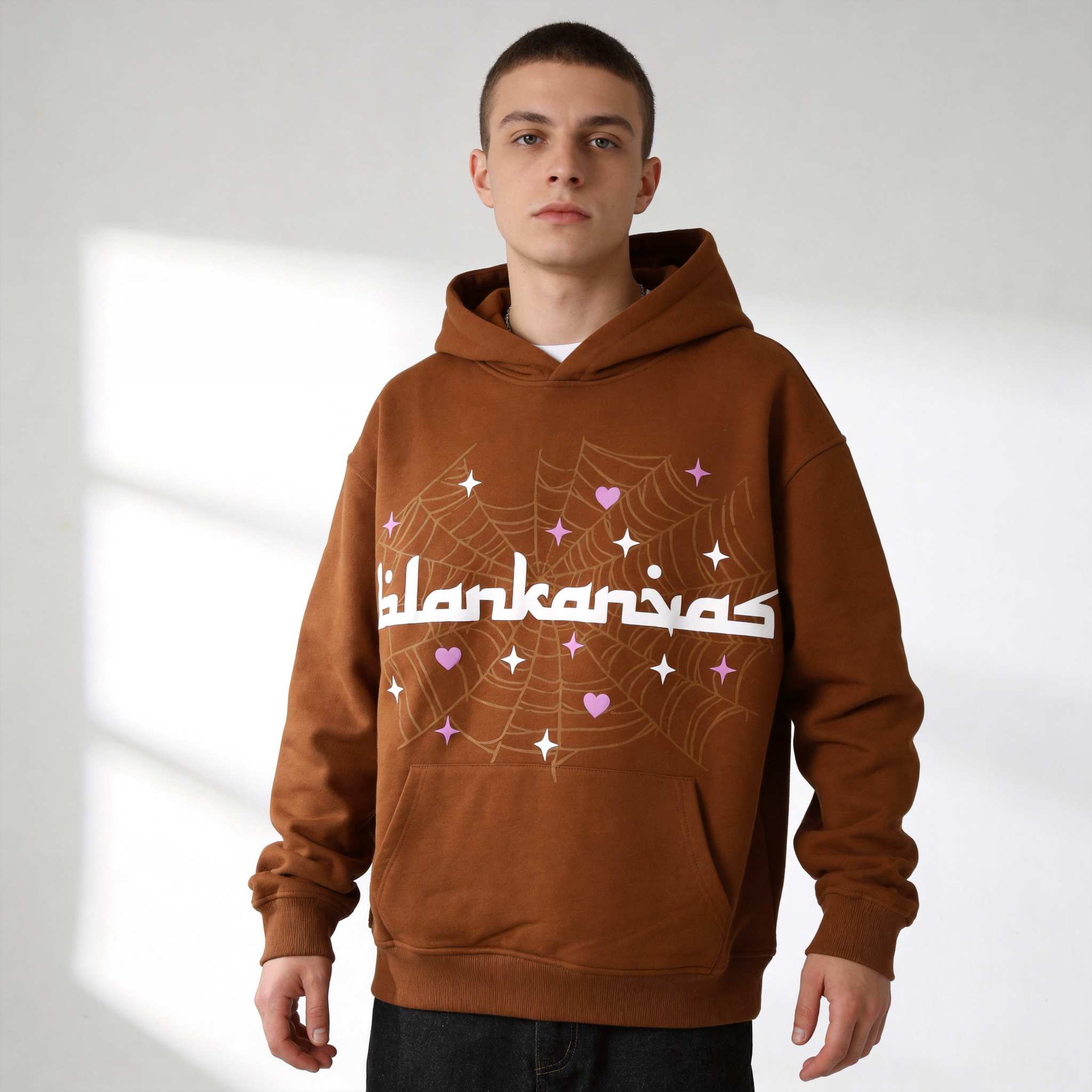 Custom puff print logo hoodie manufacturing
