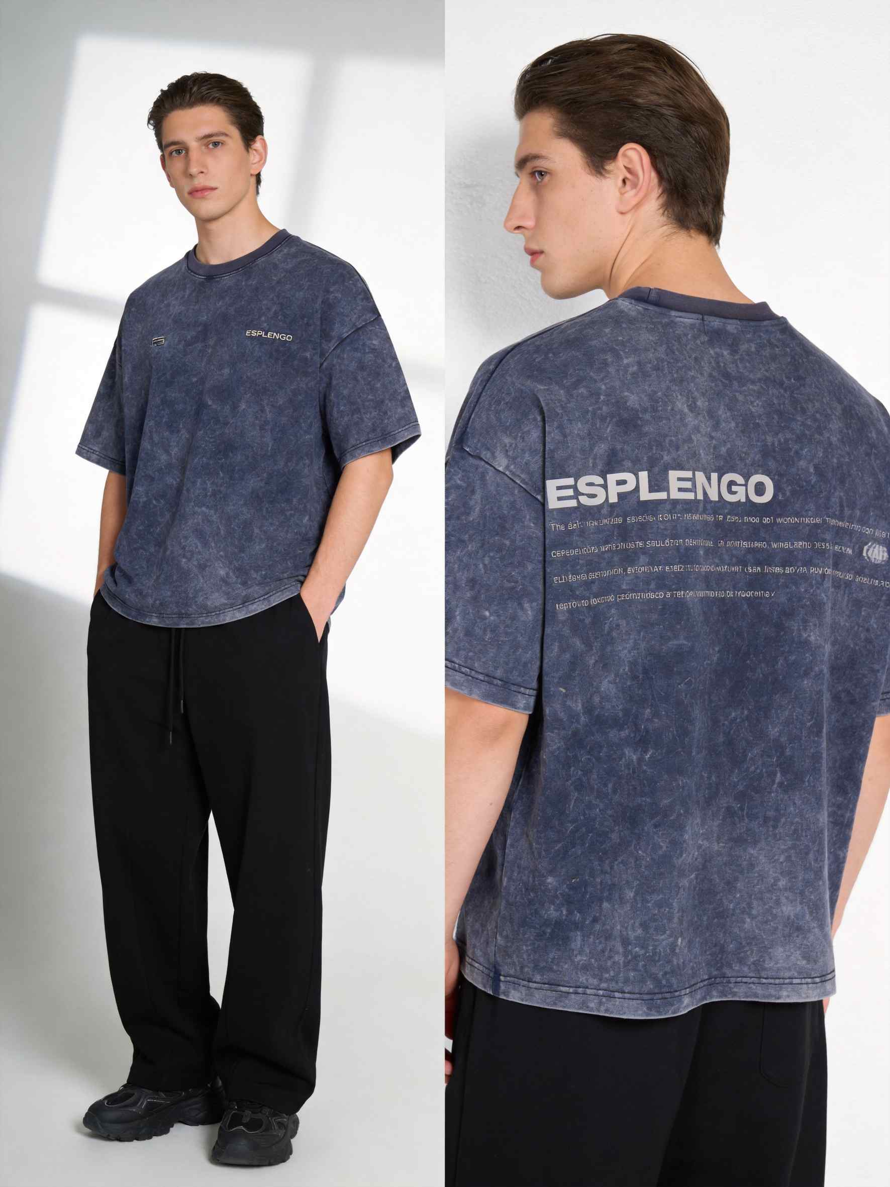 Custom vintage washed t-shirt with garment dye