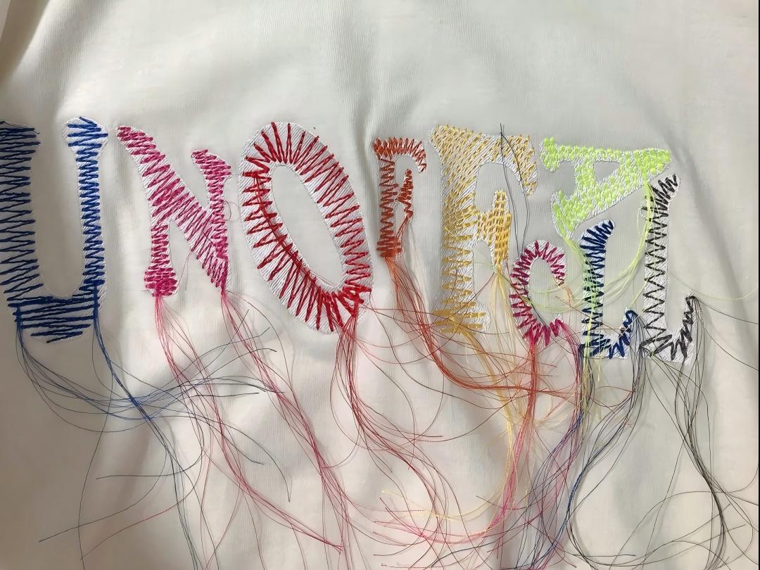 Embroidery floss tassel for apparel decoration