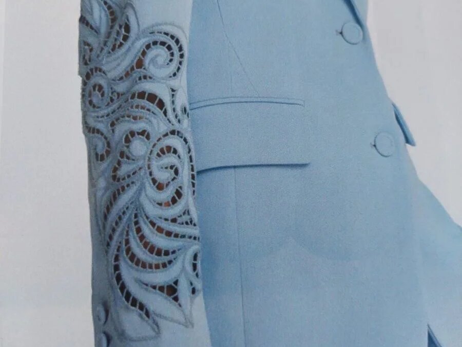 Eyelet embroidery design pattern for custom apparel