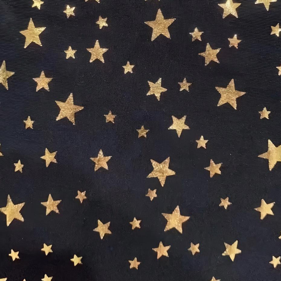 Foil printing technique on custom garments