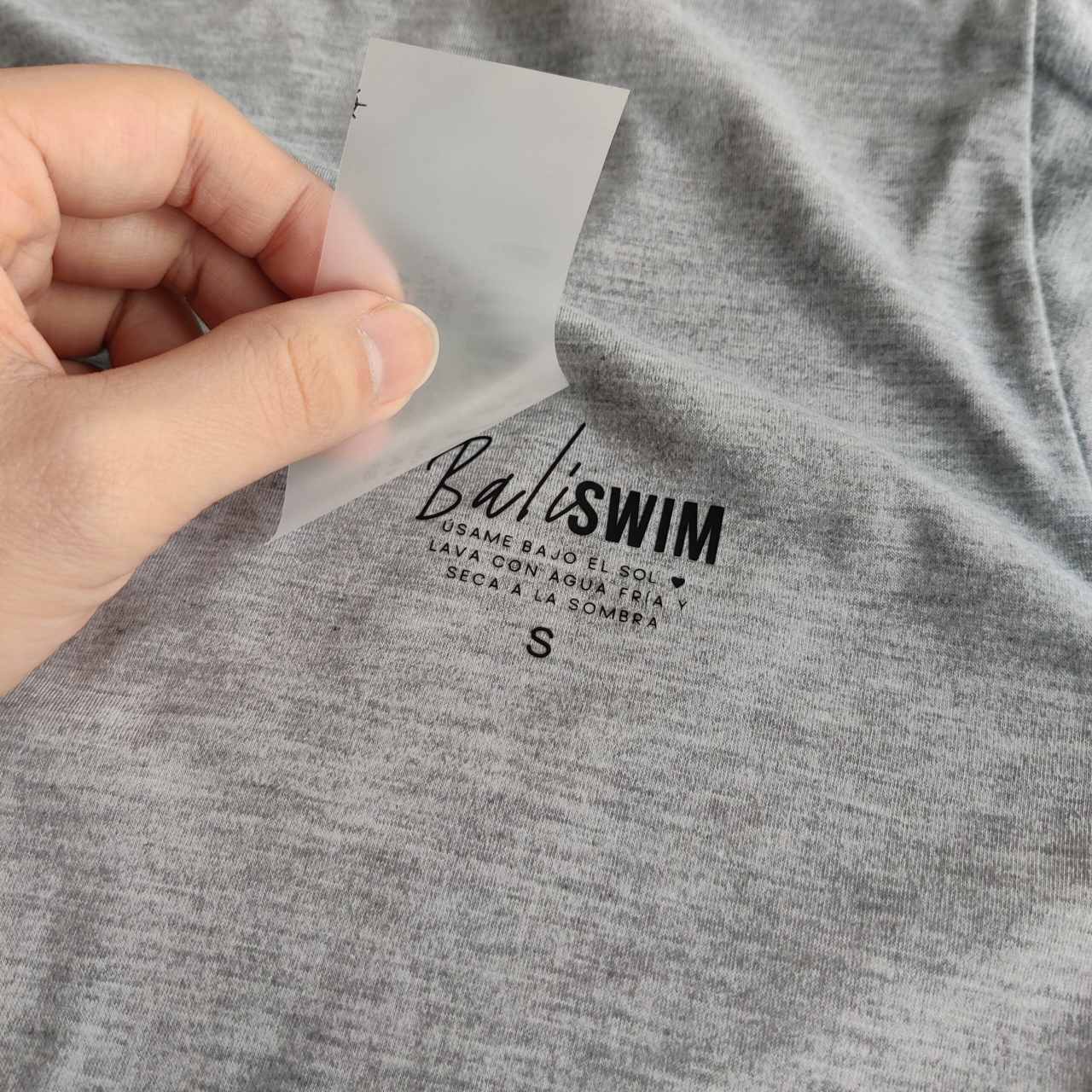 Custom heat transfer label design