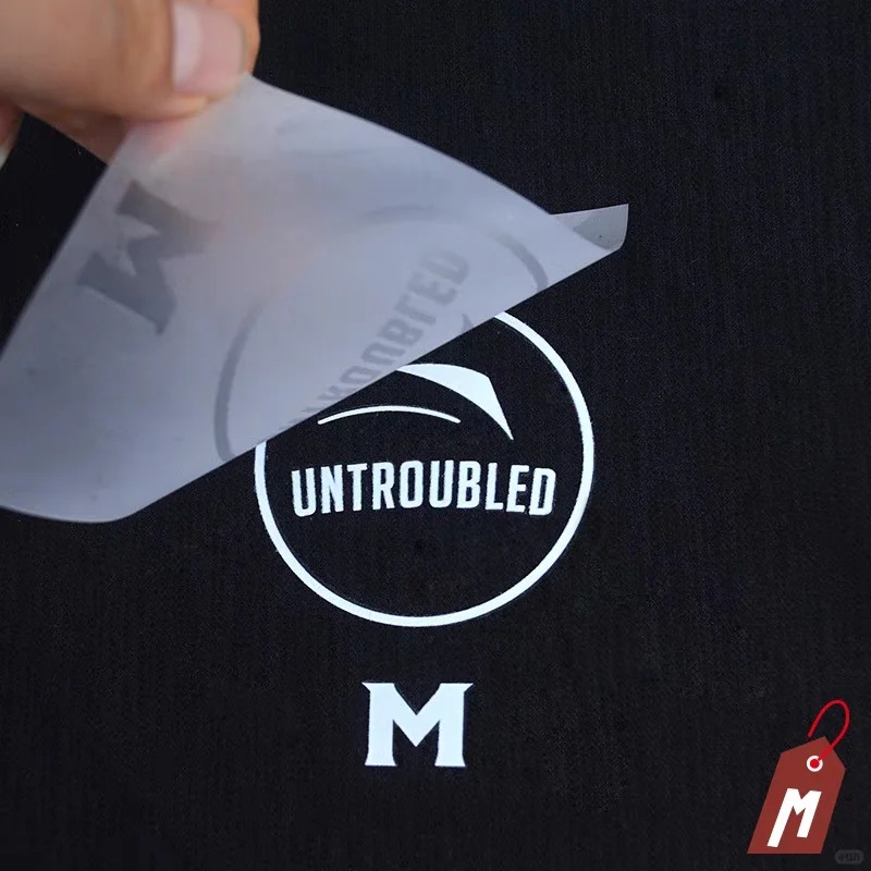 Custom apparel heat transfer label