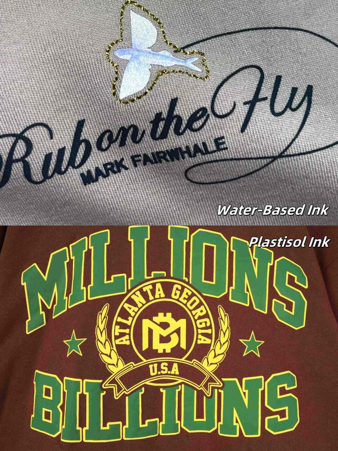 High density plastisol print on custom apparel