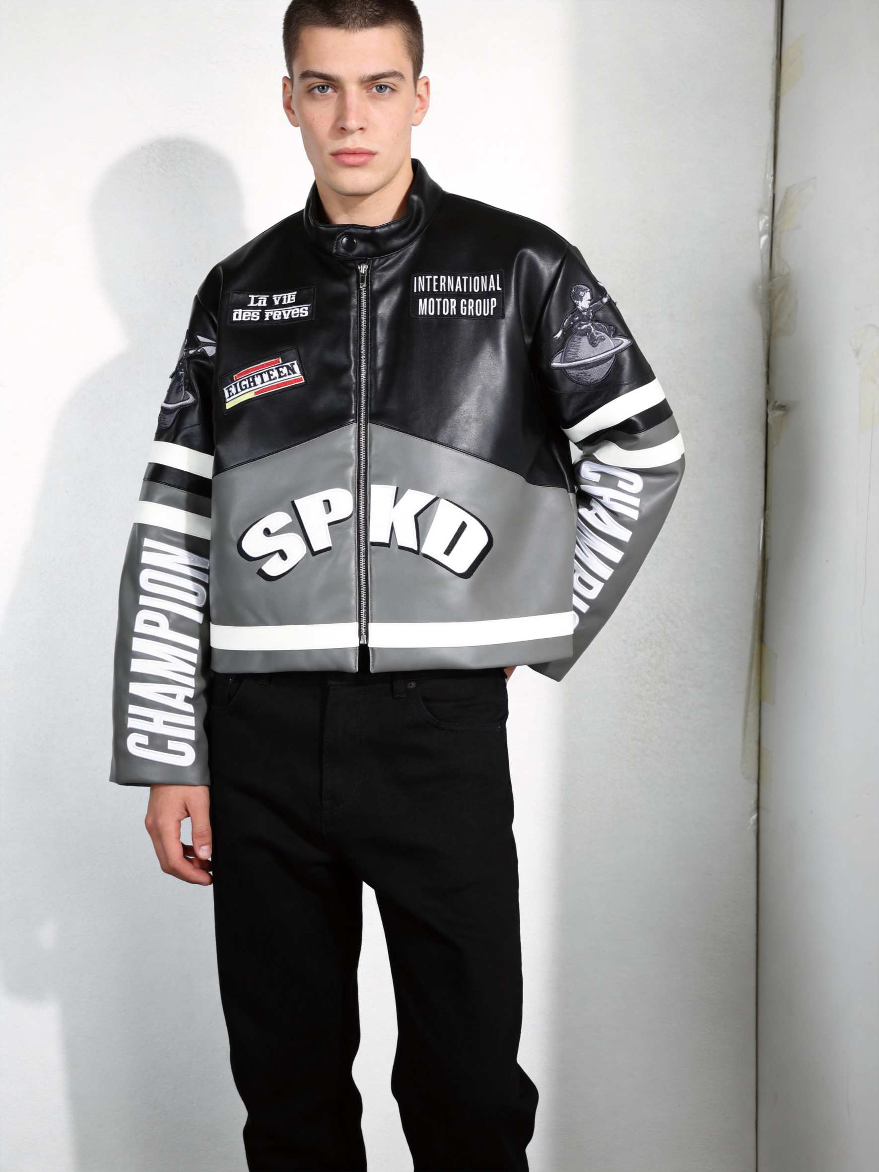 Leather custom jacket for fashion brands