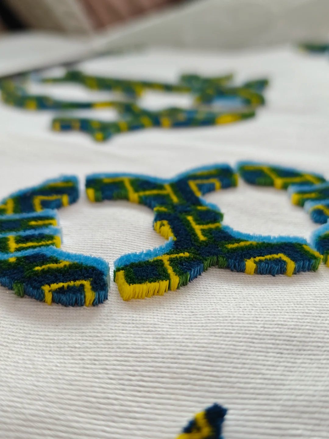Loop pile embroidery for custom garment decoration