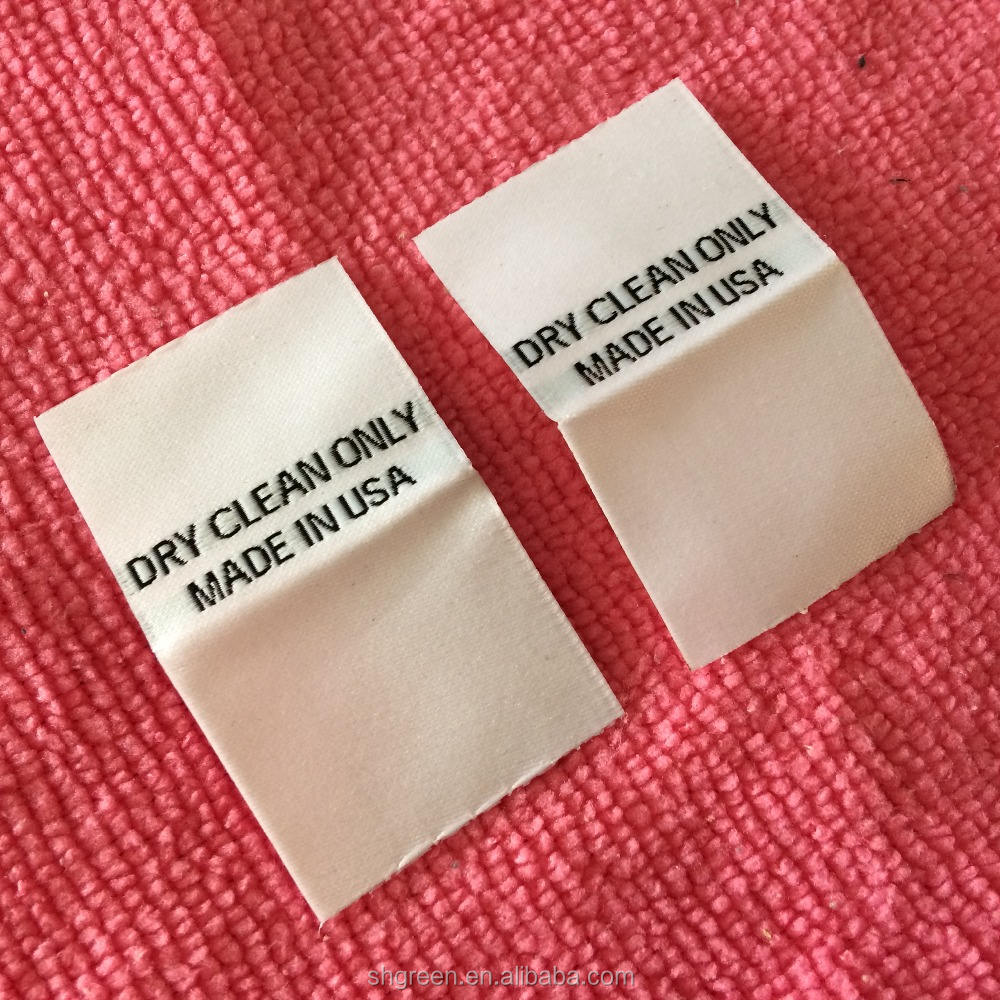 Custom country origin label for clothing