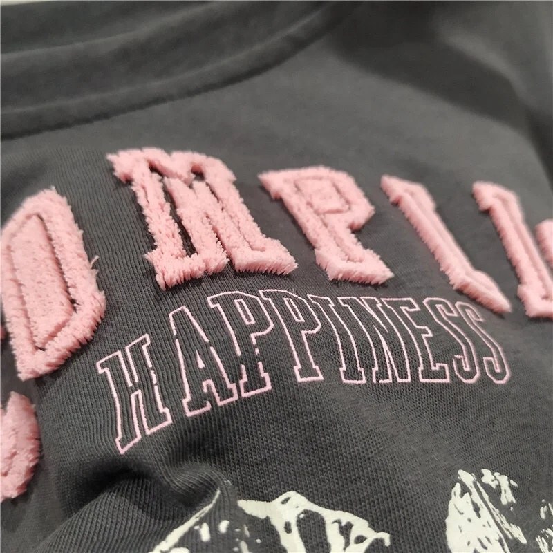 Men's toothbrush stitch embroidery hoodie custom streetwear