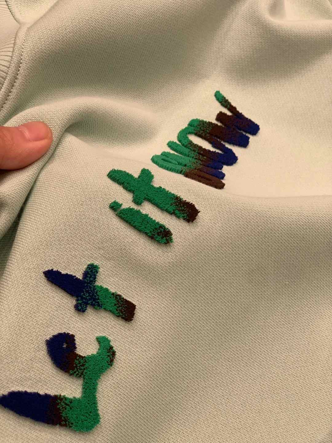 Men's toothbrush stitch embroidery sweatshirt custom apparel
