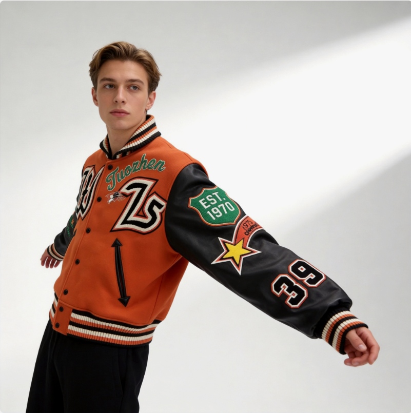 Custom men's bomber jacket for private label brands