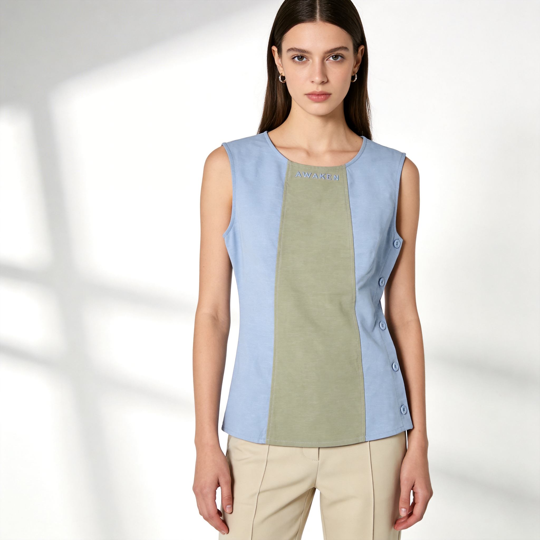 Mesh hole tank top breathable athletic wear