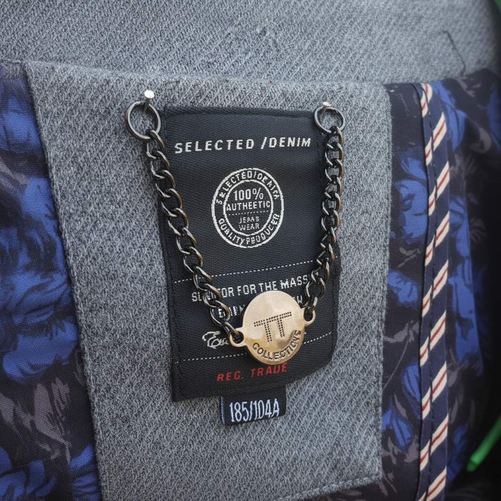 Metal clothing label for apparel branding