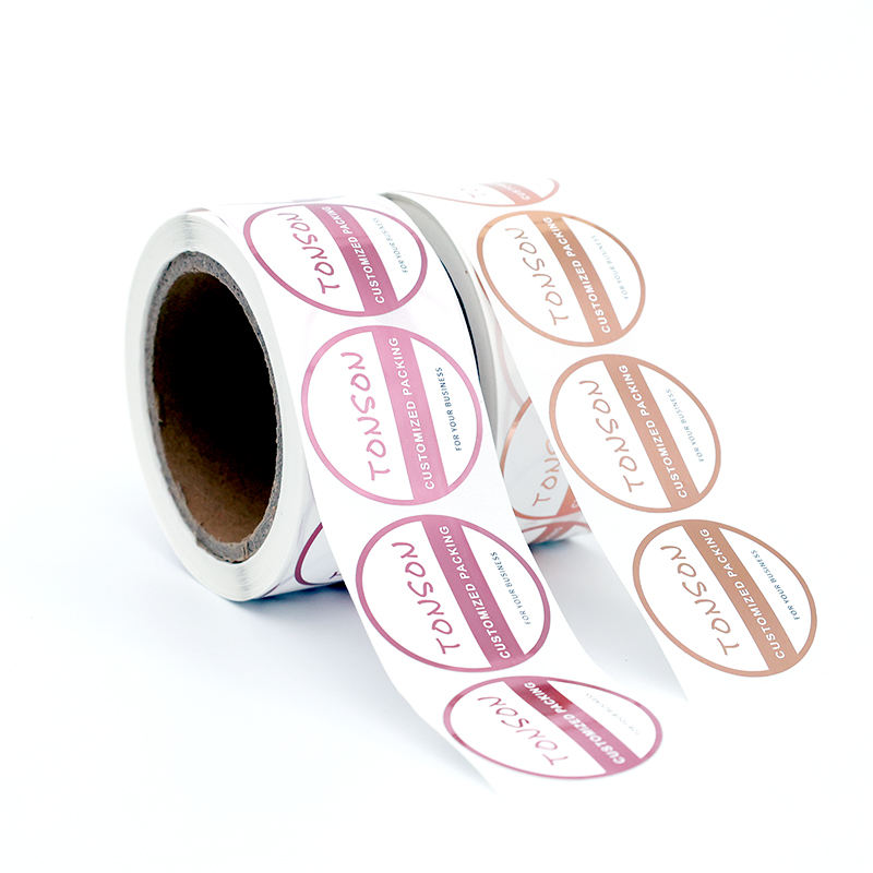 Custom apparel packaging stickers and labels
