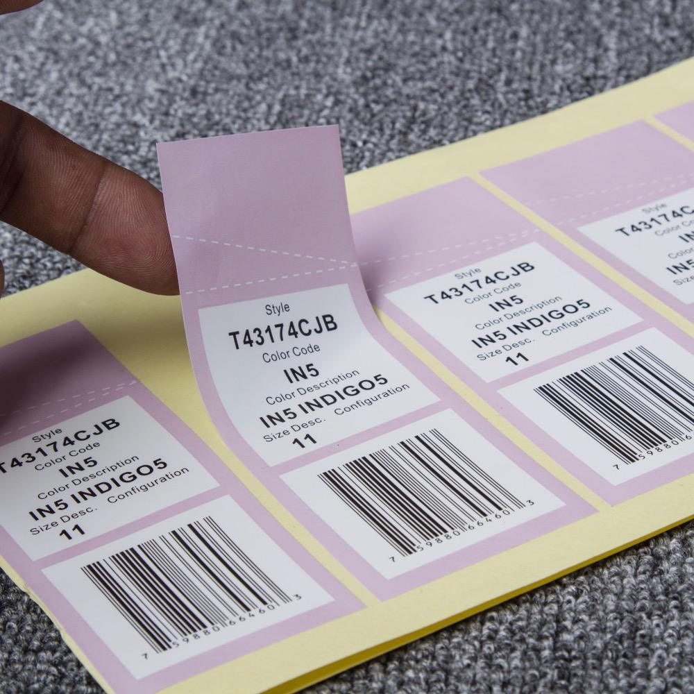 Custom clothing packaging stickers and labels