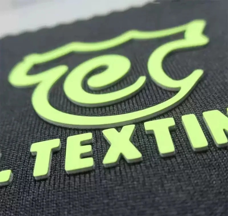 Thick raised print technique for custom garment decoration