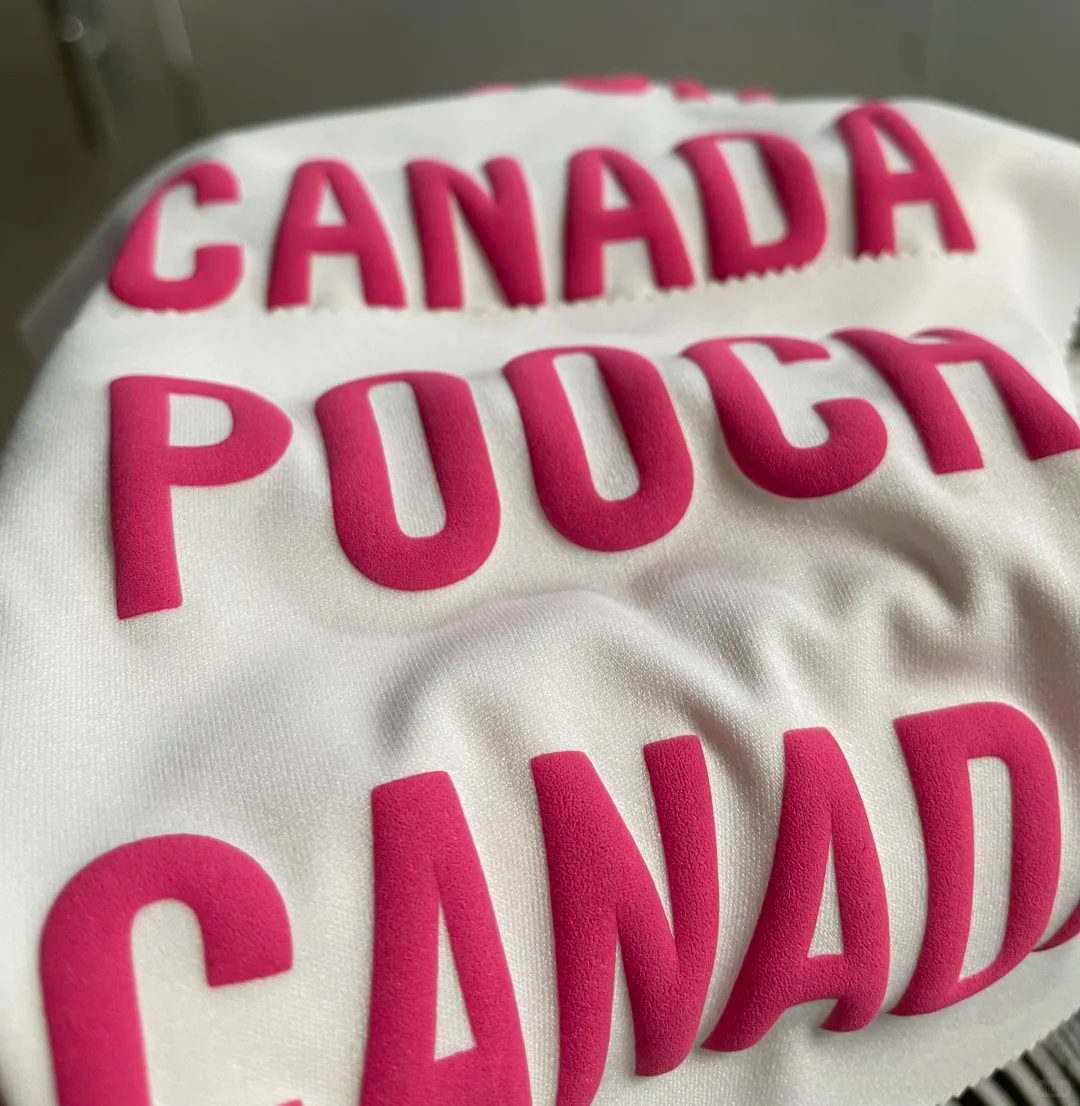 Puff print raised texture garment decoration detail