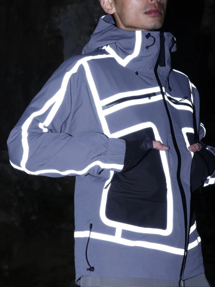 Reflective trim for streetwear apparel customization