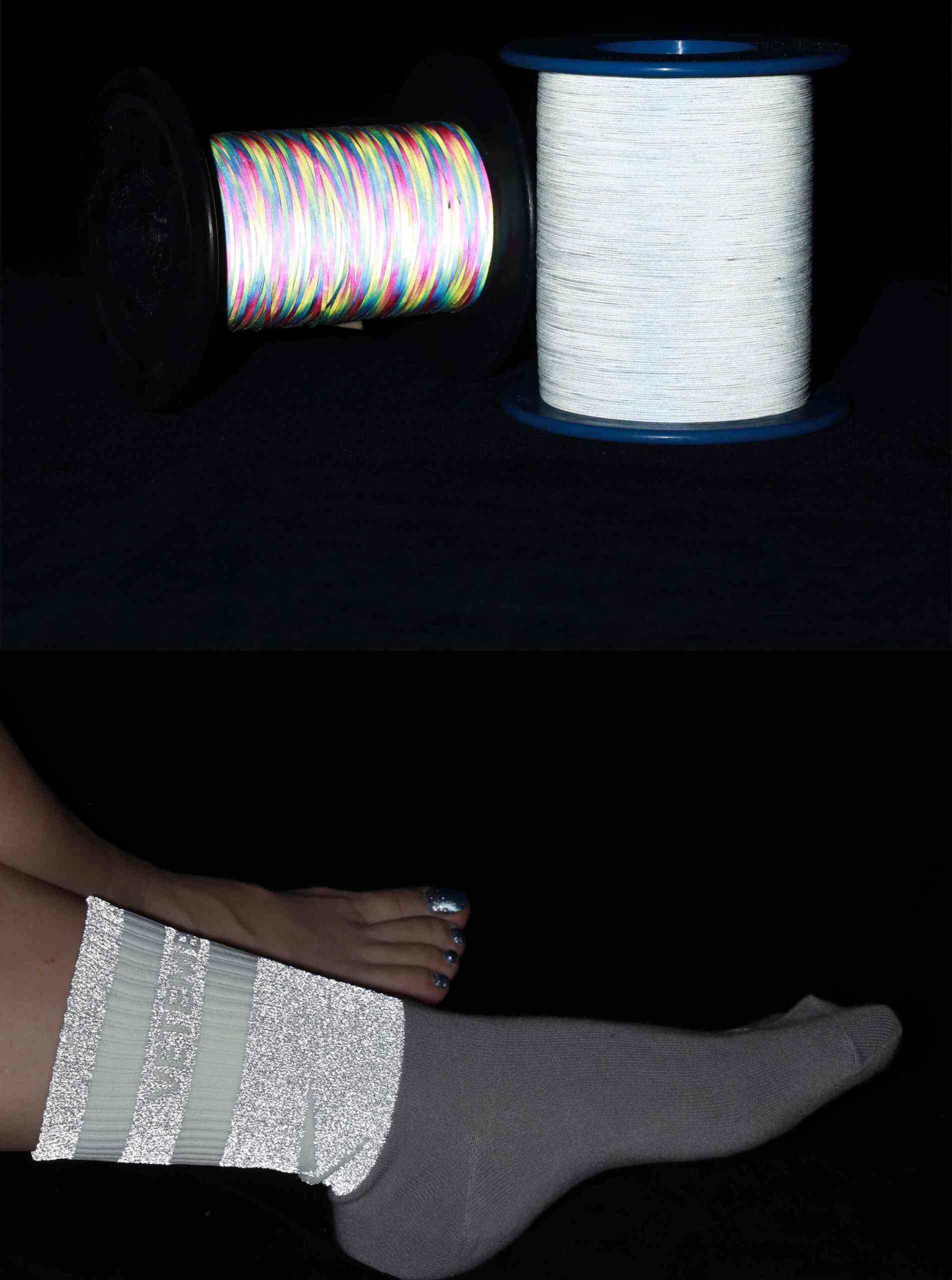 Custom reflective trim for apparel customization