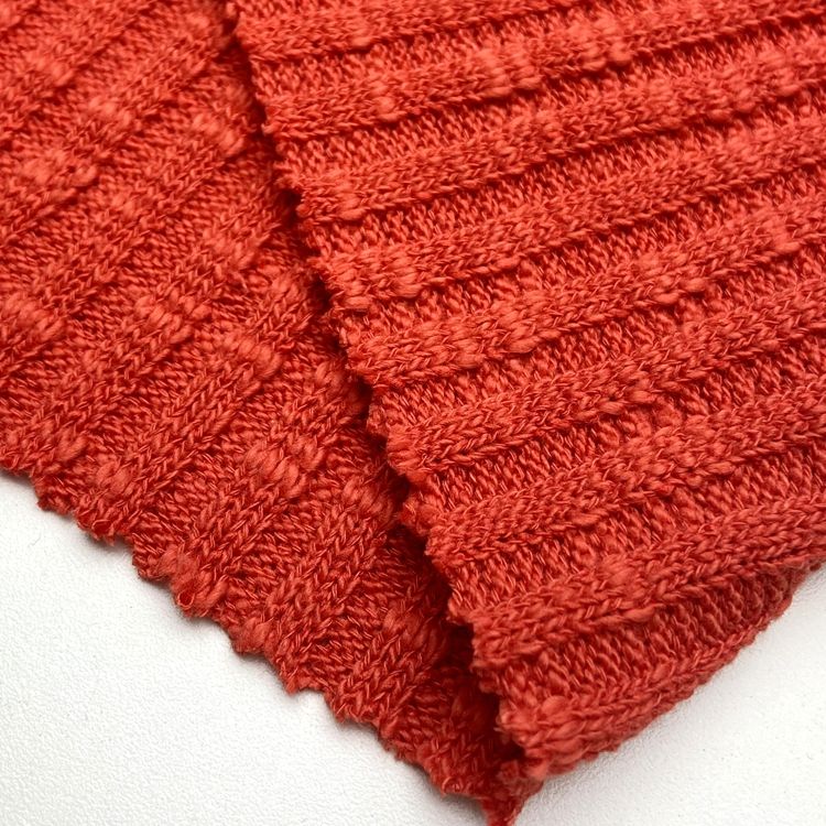 Rib knit fabric for custom apparel manufacturing