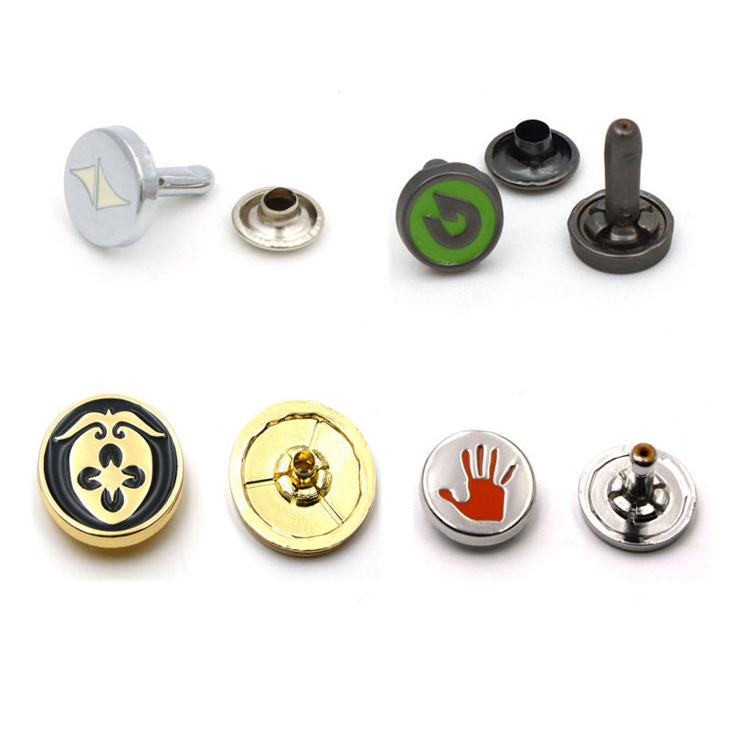 Metal rivets for custom clothing and apparel