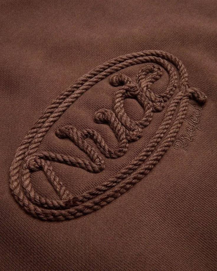 Rope stitch embroidery machine in manufacturing facility