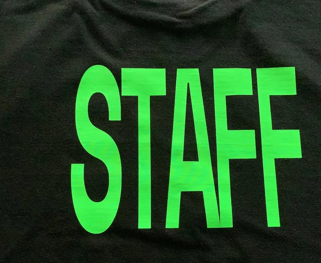 Plastisol ink application in screen printing