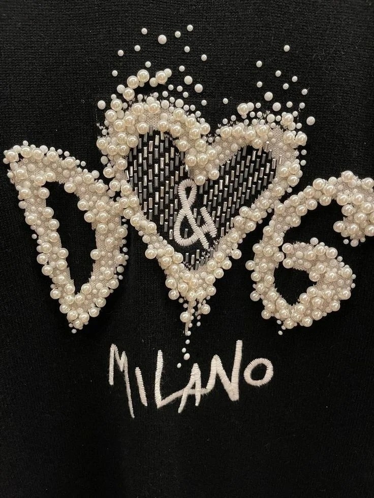 Sequin embroidered patches on custom apparel
