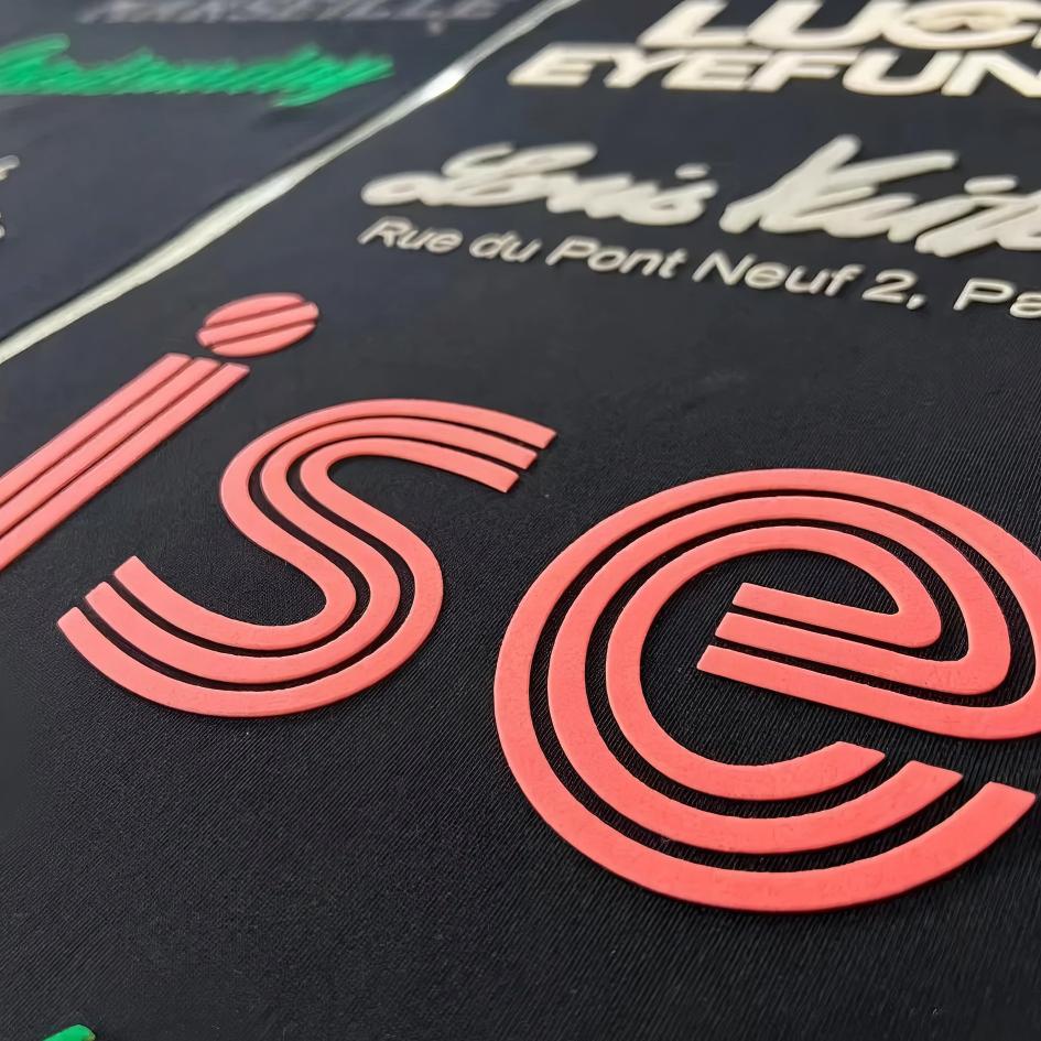 Thick foam board printing with raised effect