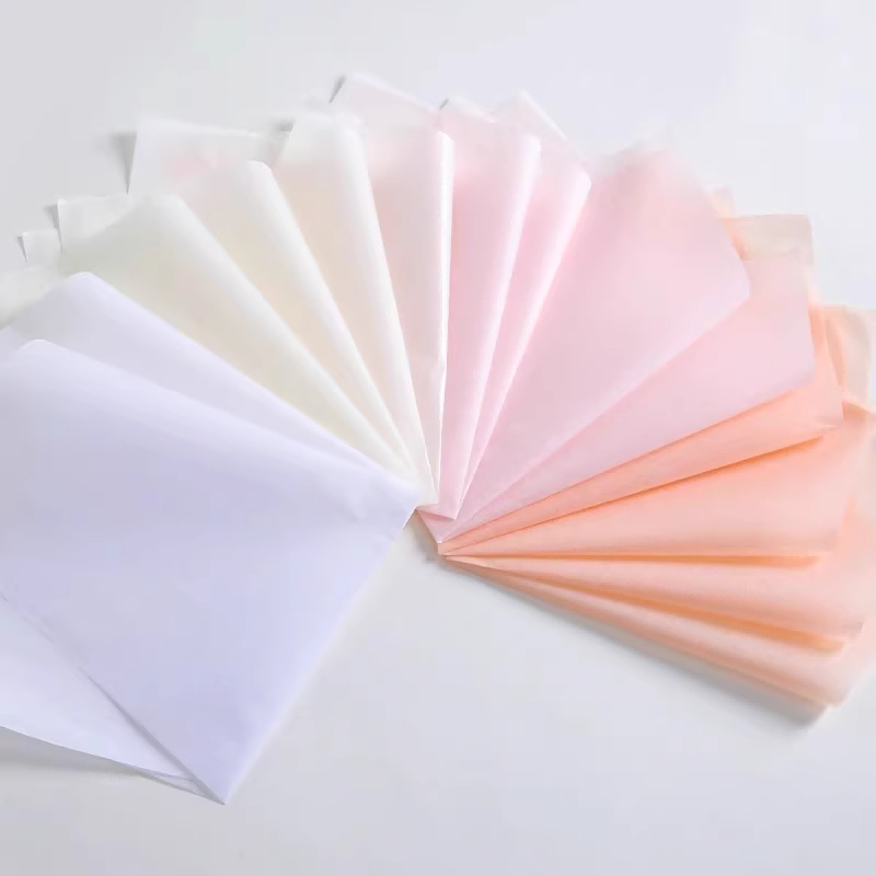 Apparel packaging tissue paper with custom printing