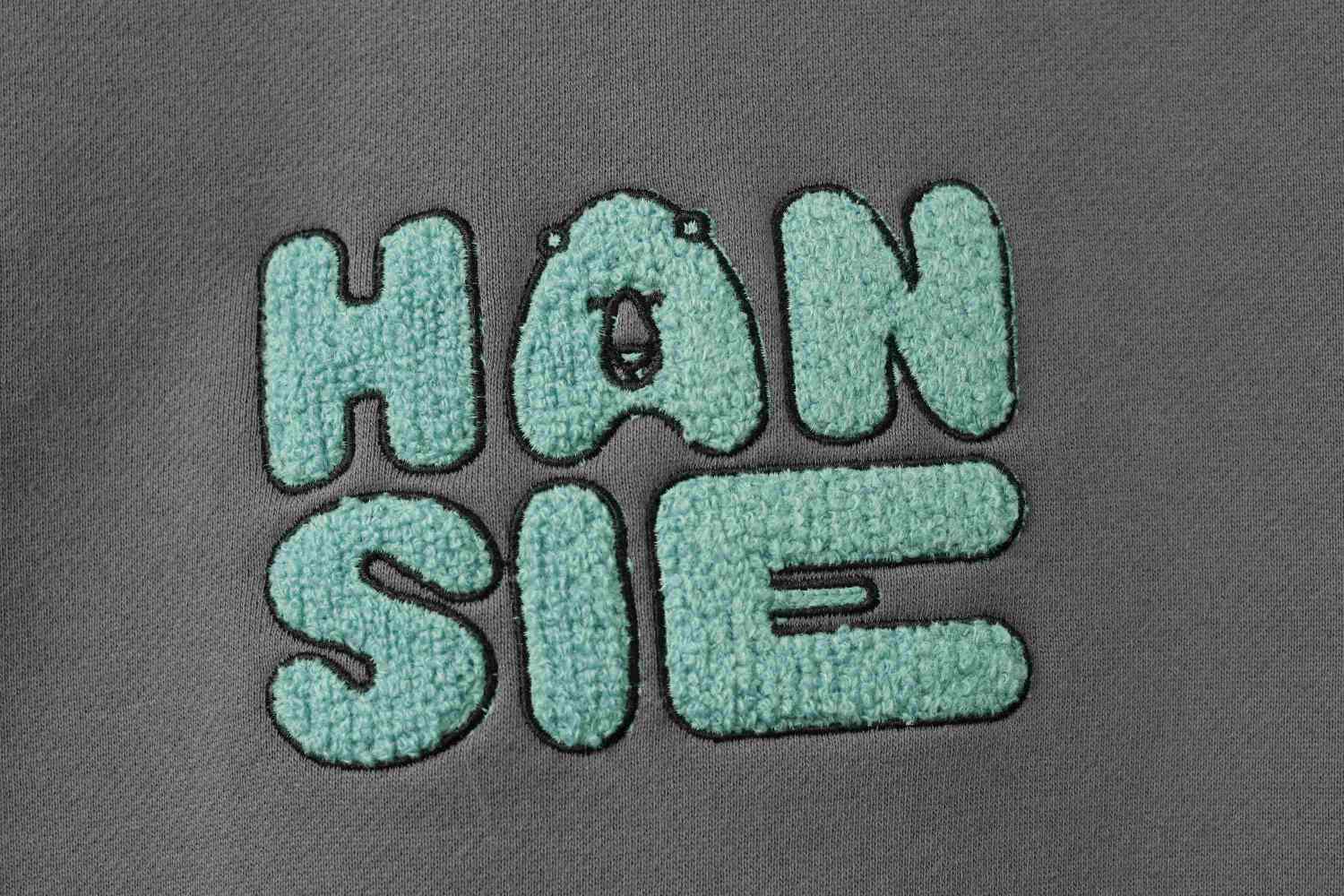 Custom towel embroidery detail