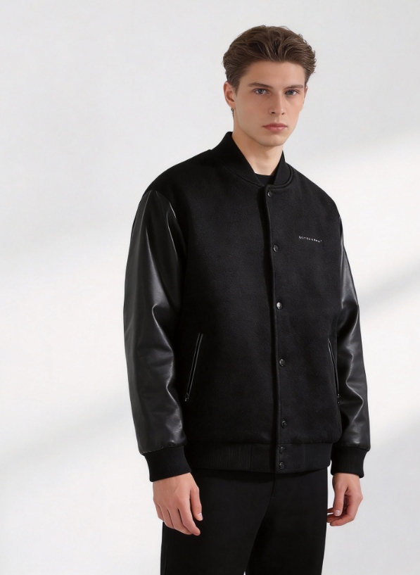 Áo khoác Letterman dáng rộng