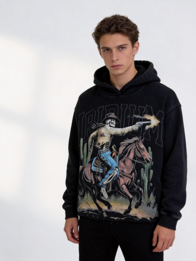 Custom embossed sweatshirt with raised texture