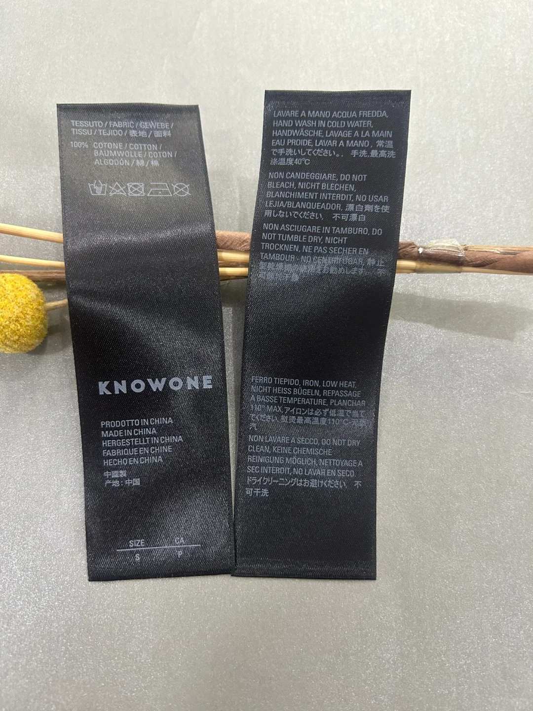 Apparel wash care label custom manufacturing service