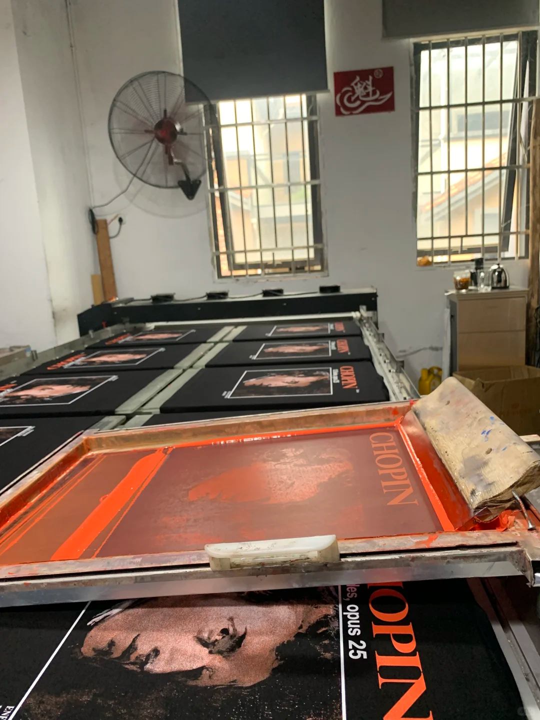 White plastisol ink screen printing on apparel