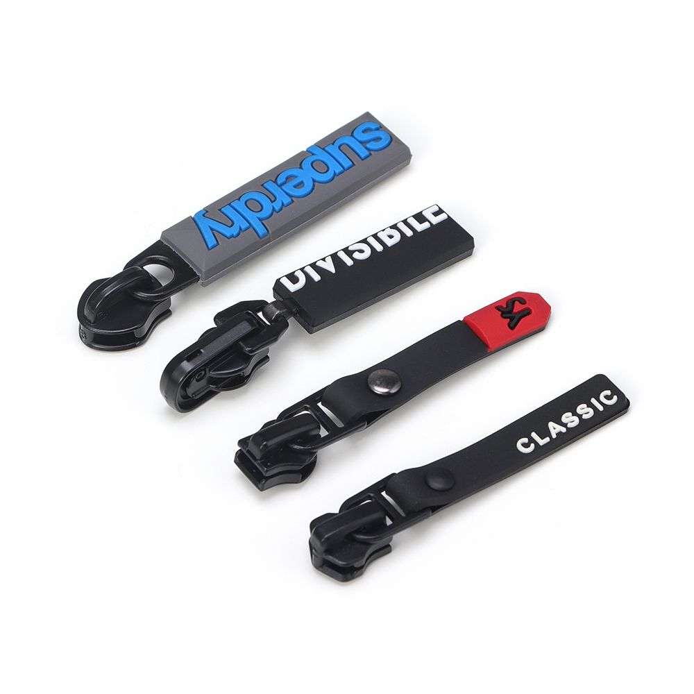 Custom zipper pulls for fashion apparel brands