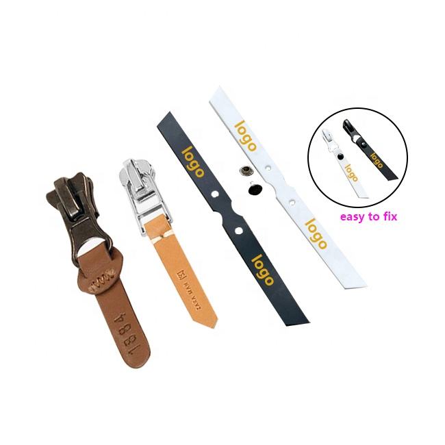 Metal zipper pulls custom branding for apparel
