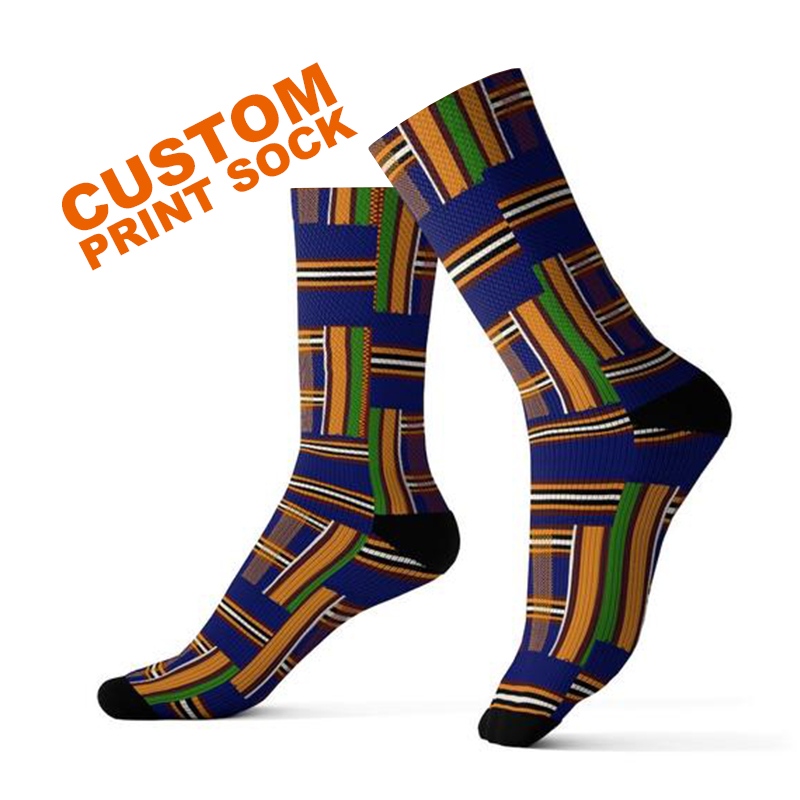 Custom dress socks with photo printing example