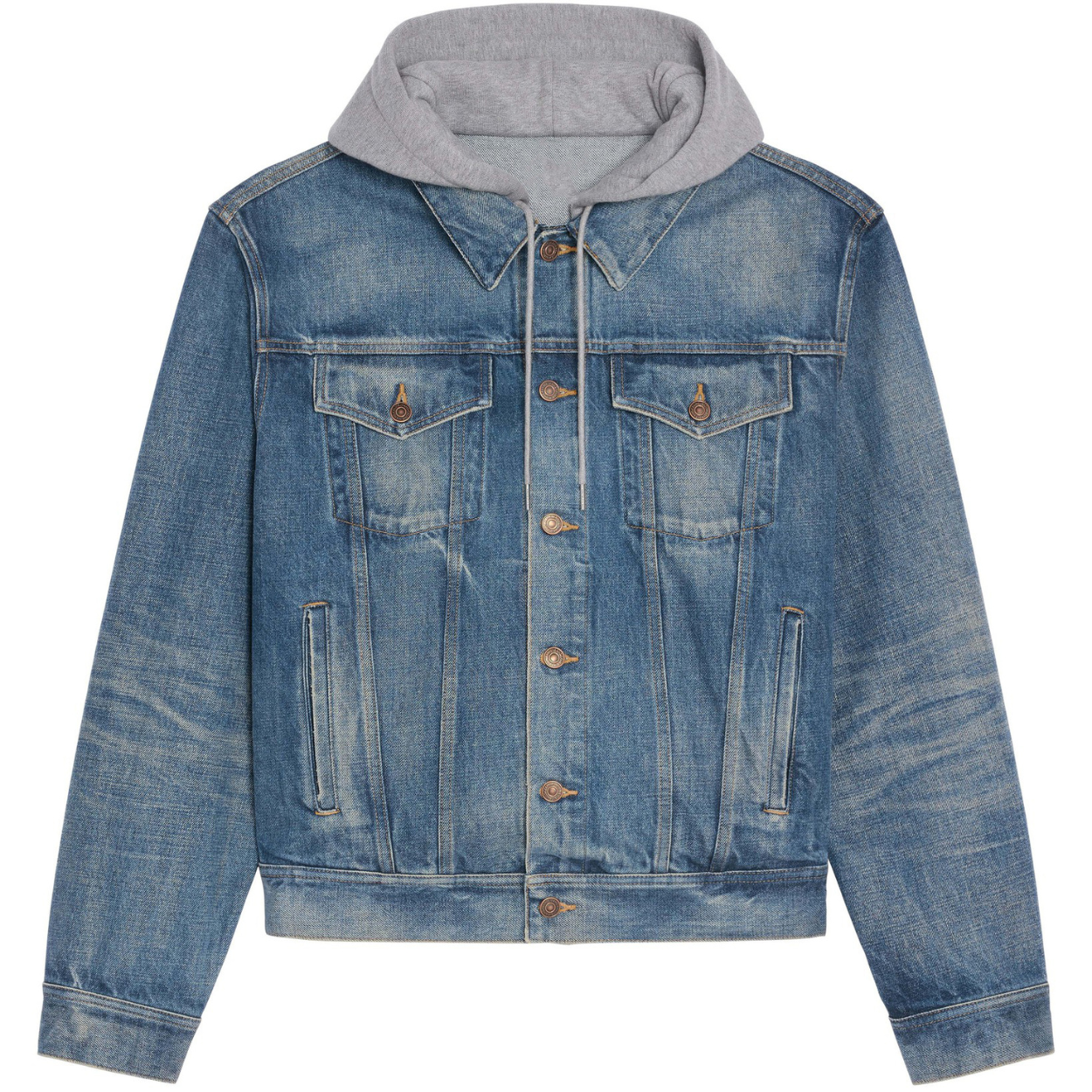 Vestes en jean à capuche