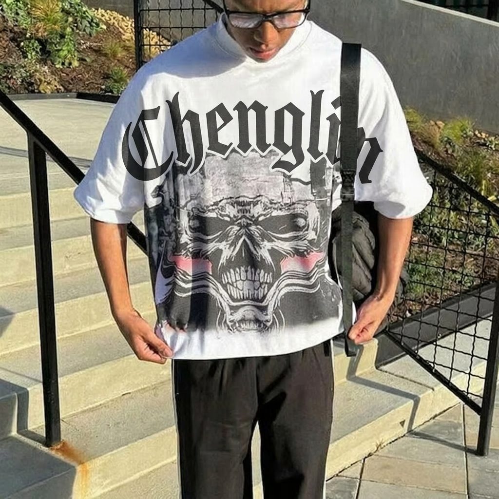 Custom vintage washed t-shirt with garment dye