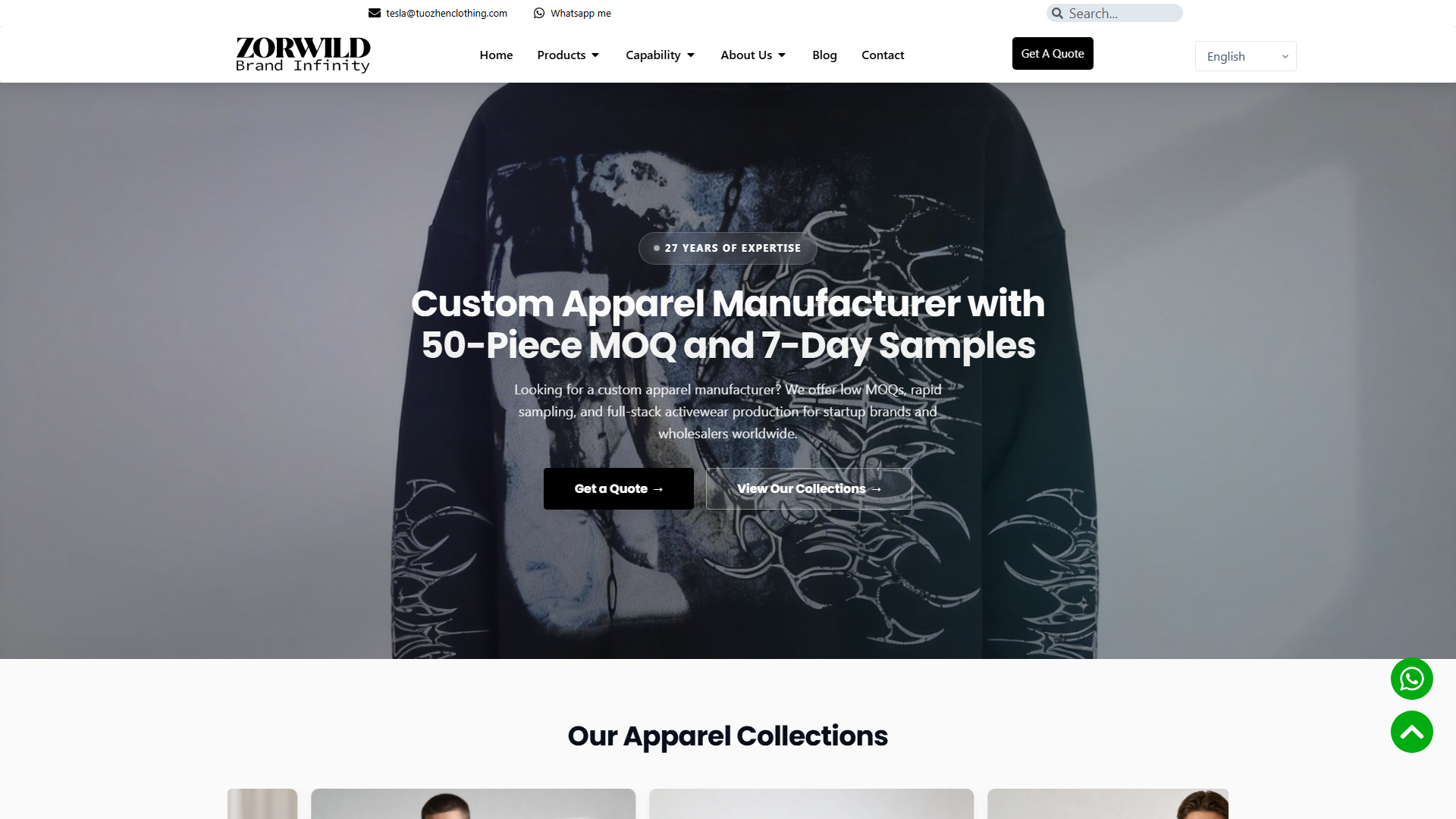 Zorwild china clothing manufacturer